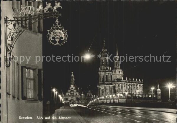Dresden Altstadt bei Nacht