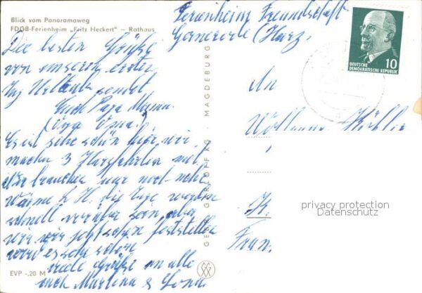 Gernrode Harz Rathaus Ferienheim Fritz Heckert – Bild 2