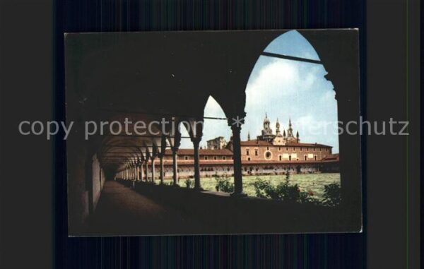 Certosa Di Pavia Ansicht des Grossen Kloisters Veduta de