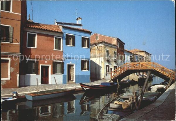 Burano Venezia Brücke Boote