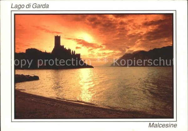 Malcesine Lago di Garda Sonnenuntergang castello Schloß