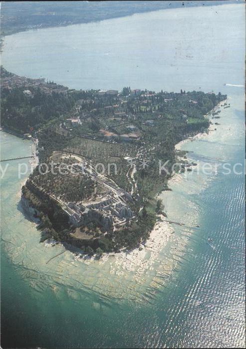 Lago di Garda Penisola di Sirmione Luftansicht