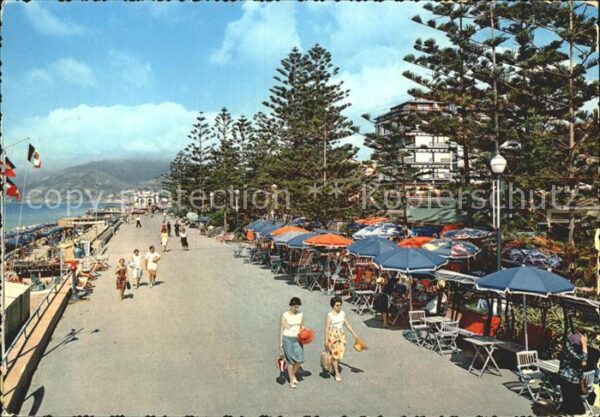 Bordighera Passegiata a mare Seepromenade Riviera
