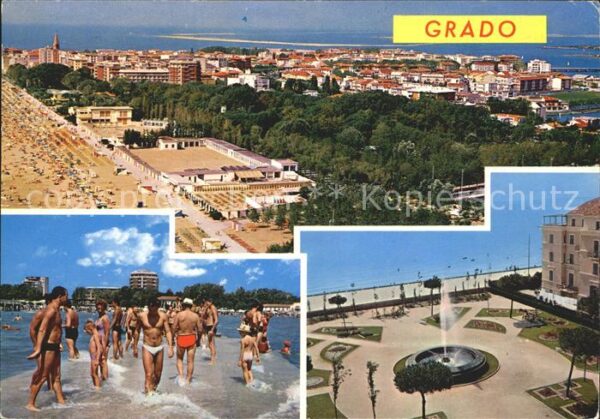 Grado Gorizia Aerea e Fontana Luftaufnahme und Brunne