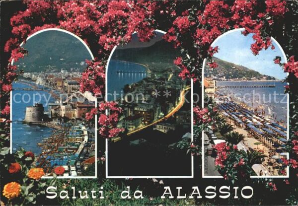 ALASSIO Savona Liguria IT Scorcio panoramico spiaggia Strand