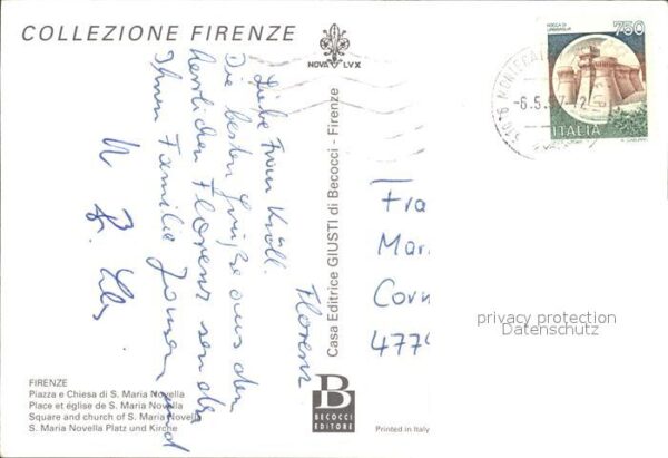 Firenze Florenz Piazza e Chiesa di San Maria Novella Sa – Bild 2