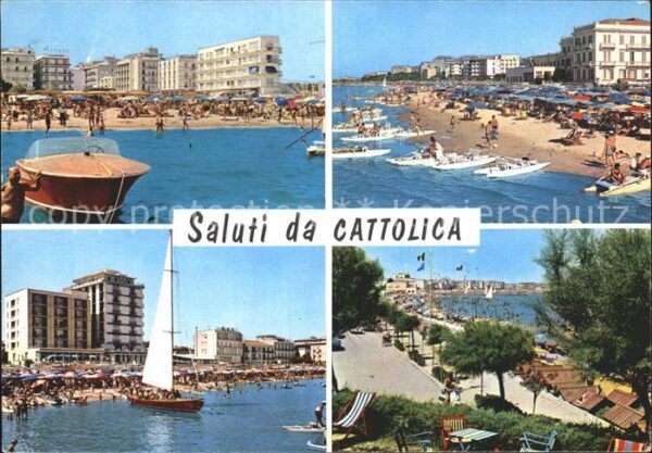 Cattolica Rimini Strand spiaggia Segelboote