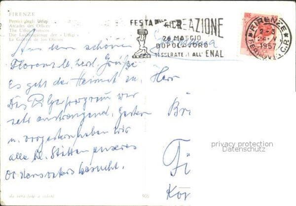 Firenze Florenz Portici degli Uffici die Laubengaenge d – Bild 2