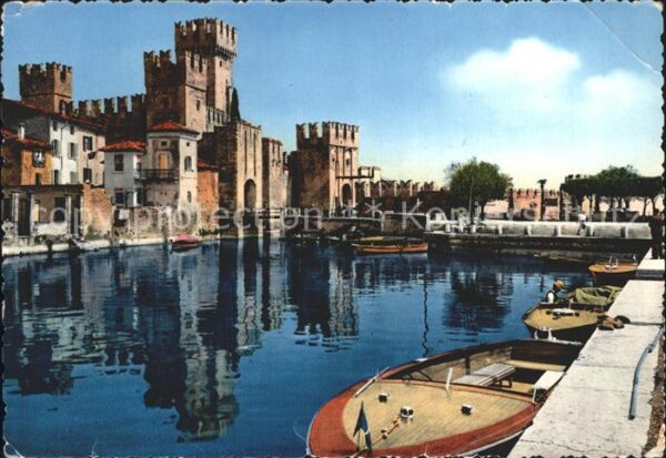 Lago di Garda Sirmione Boote Brücke