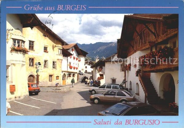 Burgusio Obervinschgau Dorfplatz Südtirol