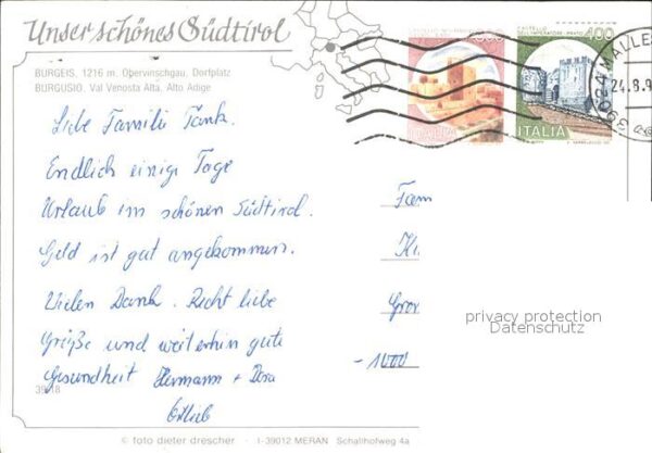 Burgusio Obervinschgau Dorfplatz Südtirol – Bild 2