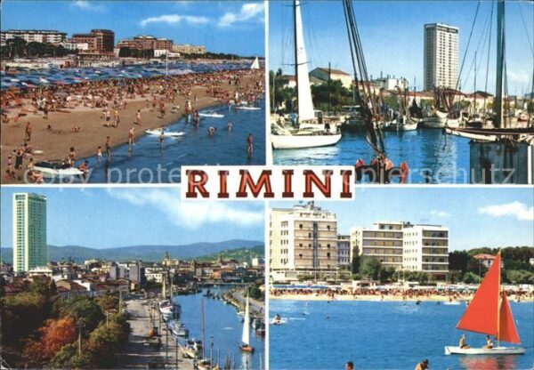Rimini Strand Segelboote