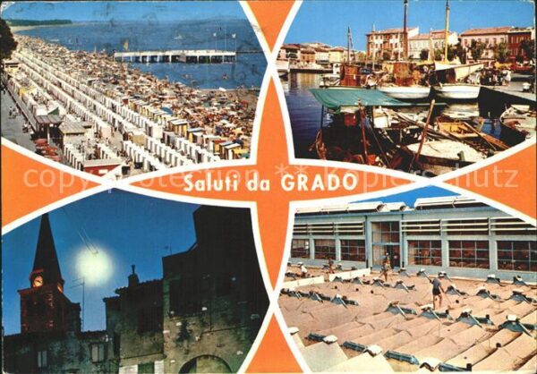 Grado Gorizia spiaggia Strand Boote