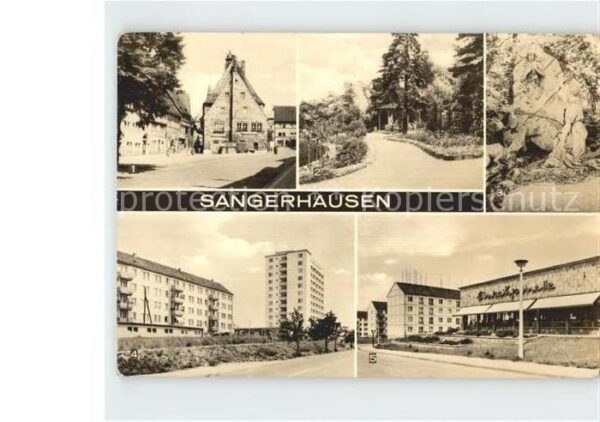 Sangerhausen Suedharz Marktplatz Hochhaus Südsiedlung