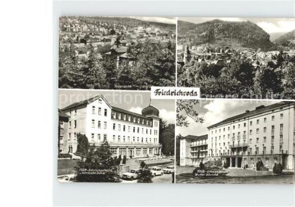 Friedrichroda Blick zum Gottlob Teilansicht Erholungs