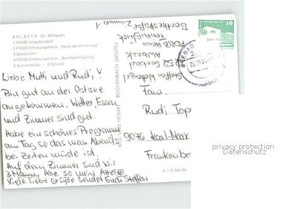 Ahlbeck Ostseebad Urlauberdorf Erholungsheim Haus der Erh – Bild 2