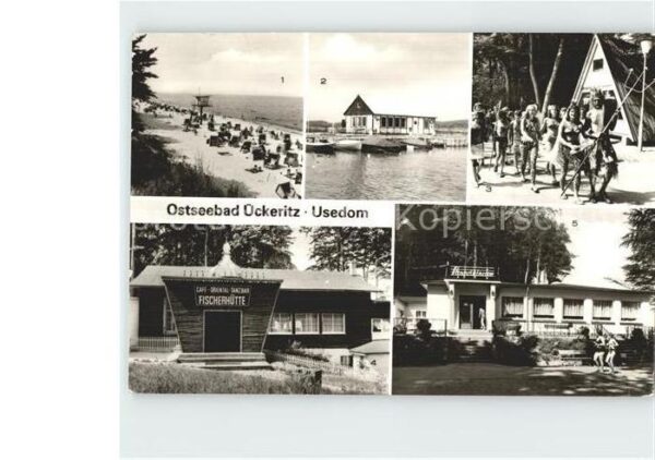 Ueckeritz Usedom Strand Hafen am Achterwasser Neptunfest