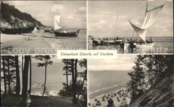 Ueckeritz Usedom Strand Boote Hochufer