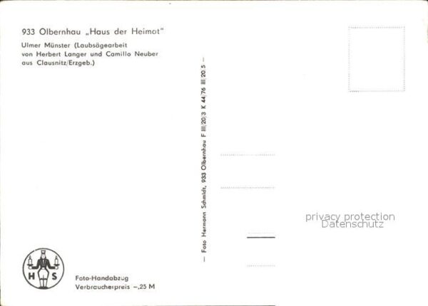 Olbernhau Erzgebirge Ulmer Münster Laubsägearbeit – Bild 2