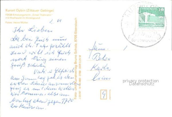 Oybin FDGB Erholungsheim Ernst Thälmann Hochw – Bild 2
