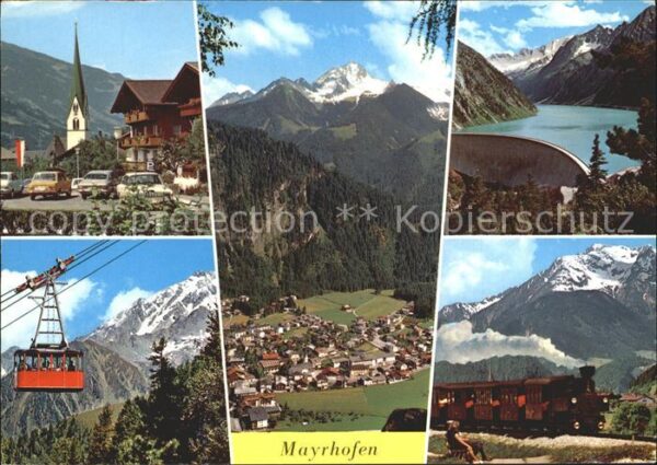 Mayrhofen Zillertal Ahornspitze Dorfbild Bergbahn