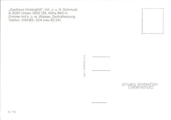 Unken Gföll Gasthaus Hintergföll – Bild 2