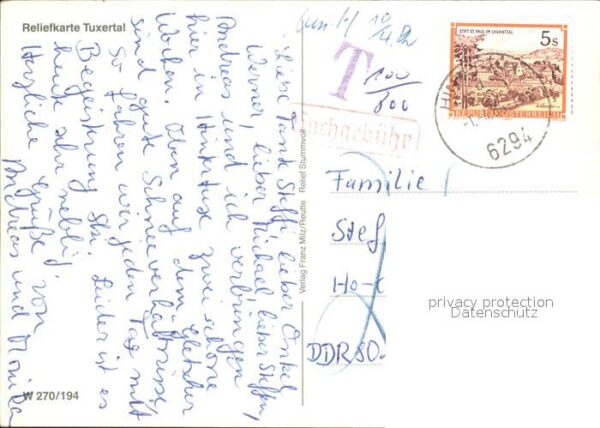 Tuxertal Reliefkarte Skigebiet – Bild 2