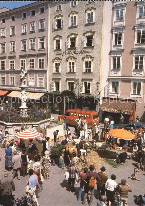Salzburg Oesterreich Alter Markt Marktbrunnen