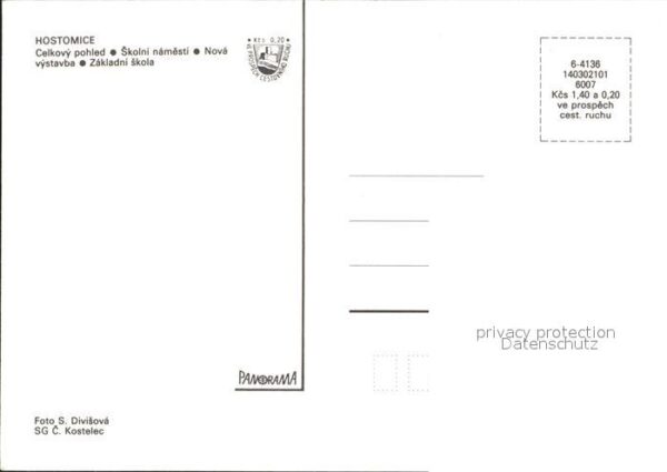Teplice Hostomice Schulplatz Ortsansicht – Bild 2
