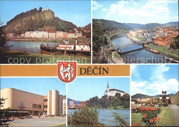 Decin Boehmen Schloss Schäferwand Elbe