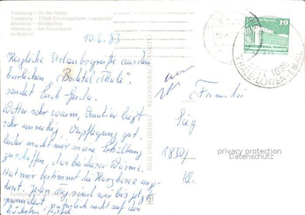 Bodetal Harz Treseburg Erholungsheim Luppbode Waldbü – Bild 2
