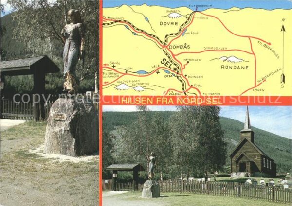 Gudbrandsdalen Kristin Lavransdatter statuen Nord-Sel