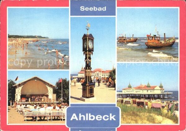 Ahlbeck Ostseebad Seebrücke Strand Konzertpavillon