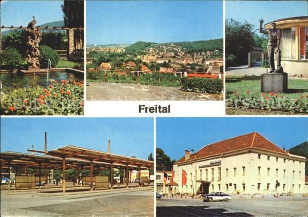 Freital Storchenbrunnen Stahlwerkerdenkmal Busb