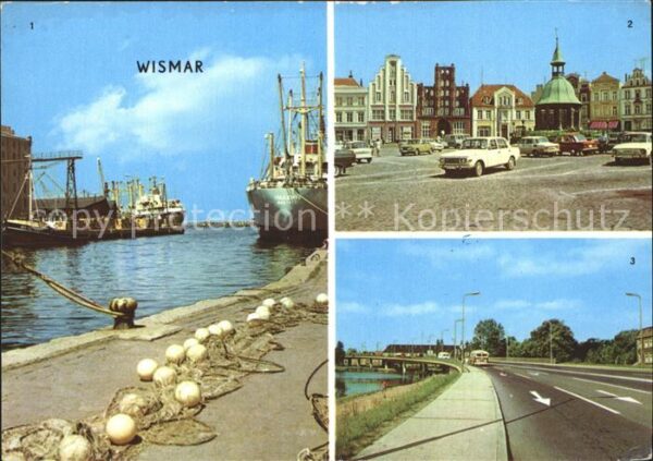 Wismar Mecklenburg Hafen Markt Hochbrücke