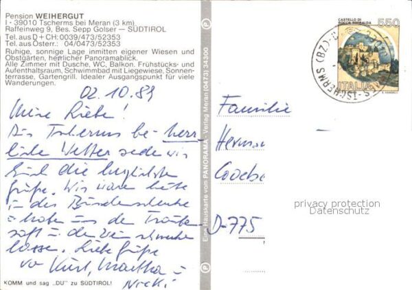 Tscherms Pension Weihergut – Bild 2