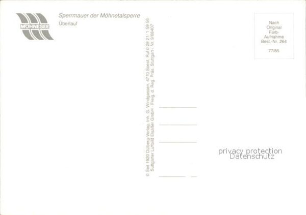 Moehnetalsperre Sperrmauer Fliegeraufnahme – Bild 2