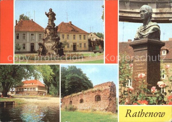 Rathenow Denkmal Kurfürsten Dunkcer-Denkmal Stad