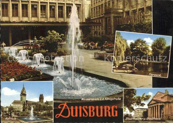 Duisburg Ruhr Wasserspiele Königstrasse Rathaus Theat