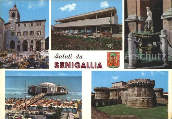 Senigallia Schloss Seebrücke Gebäude