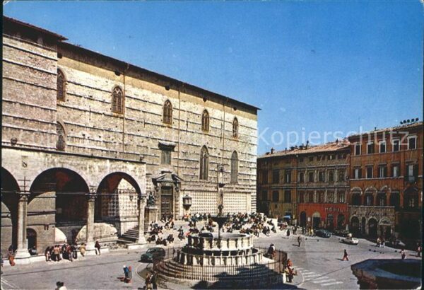 Perugia Domkirche und Hauptbrunnen
