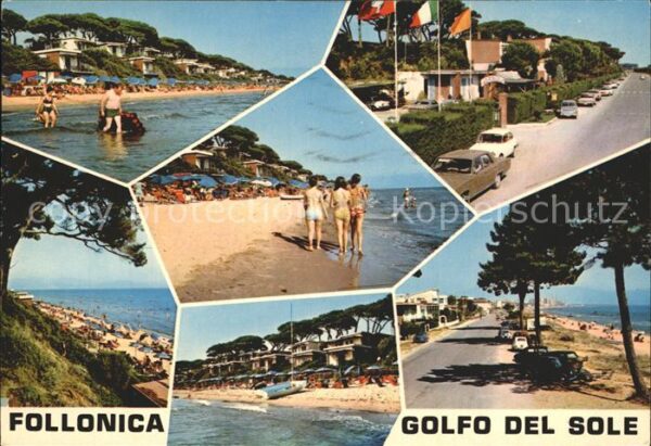 Follonica Strand Prmenade Gesamtansicht