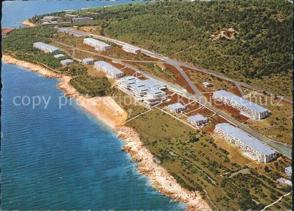 Rabac Kroatien Fliegeraufnahme Strand