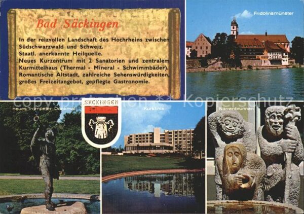 Bad Saeckingen Fridolinsmünster Kurklinik Narrenbrunne