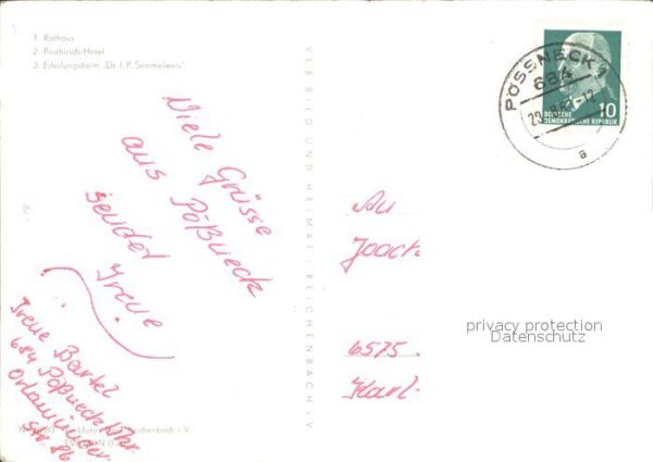 Poessneck Rathaus Erholungsheim Semmelweis Hotel – Bild 2