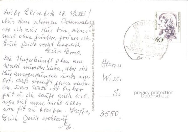 Bad Koenig Odenwald Schloss Odenwald Kurklinik Kurpark See – Bild 2