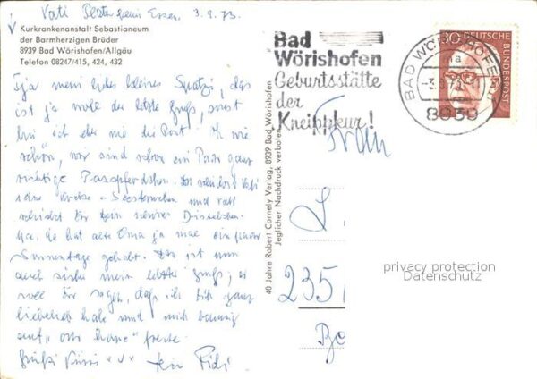 Bad Woerishofen Kurkrankenanstalt Sebastianeum – Bild 2