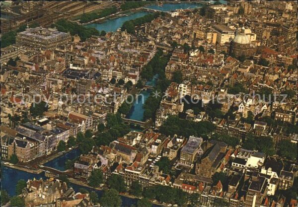 Amsterdam Niederlande Fliegeraufnahme altes Zentrum
