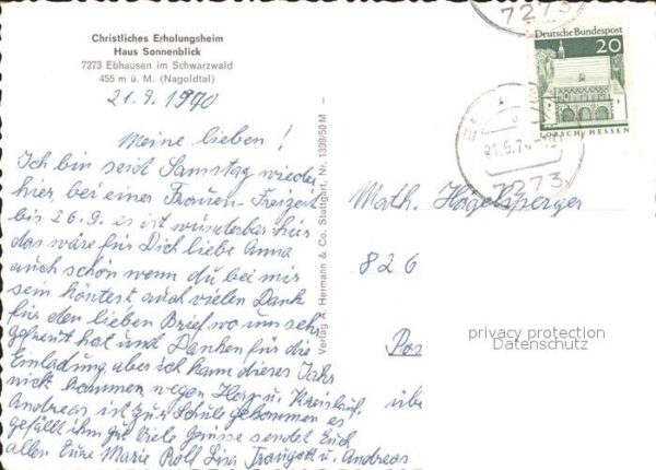Ebhausen Christliches Erholungsheim Haus Sonnenb – Bild 2