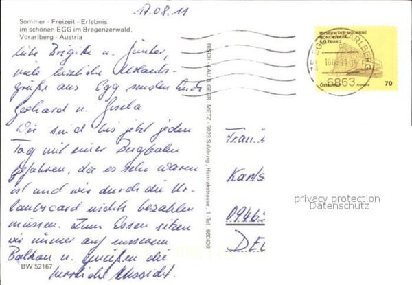 Egg Bregenzerwald Vorarlberg Ortsansicht Kirche – Bild 2